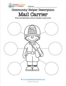 mail carrier coloring sheet