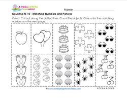 Count to 10 - Matching Numbers and Pictures