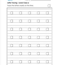 Tracing Small Letters Worksheets - Worksheets For Kindergarten