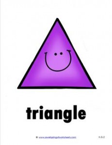 Plane Shape - Shape Card - Triangle with a Smile