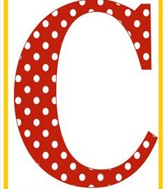 red and white polka dots template