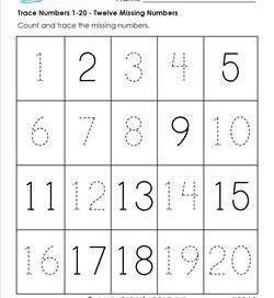 Numbers Worksheets - Trace and Write Numbers | A Wellspring