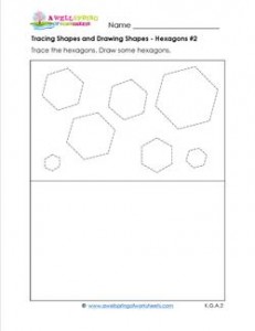 Tracing Shapes & Drawing Shapes - Hexagons | A Wellspring