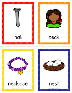 Things that Start with N Cards - Alphabet Printables | A Wellspring