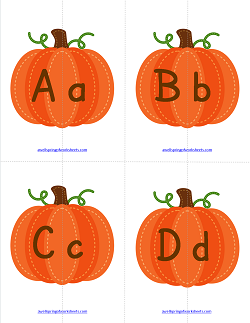 Matching Letters - Pumpkins | Alphabet Matching | A Wellspring