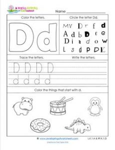 ABC Worksheets - Letter D - Alphabet Worksheets