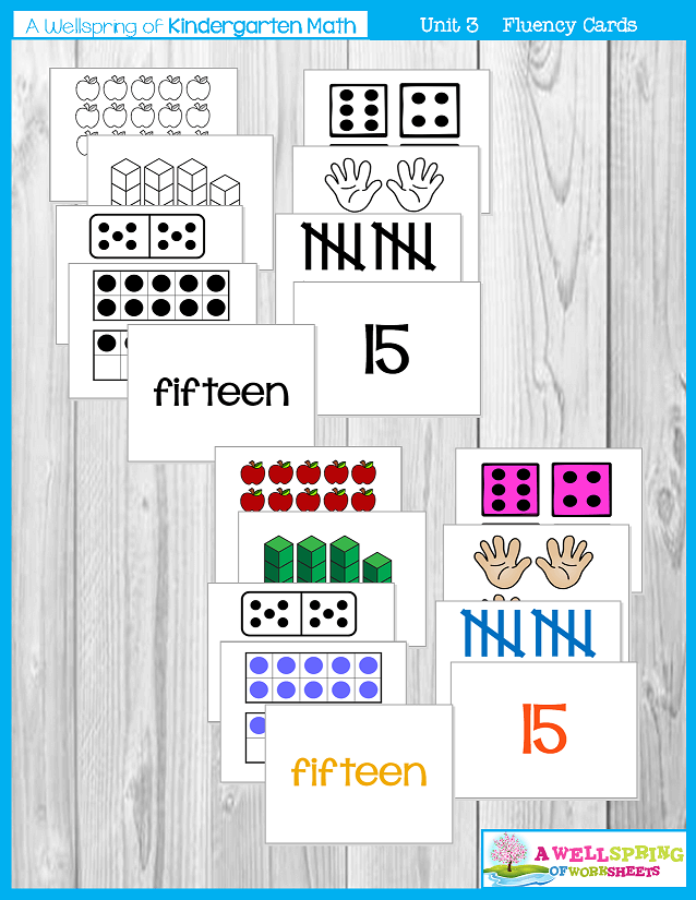Kindergarten Math Curriculum | Numbers 11-20 | Fluency Cards