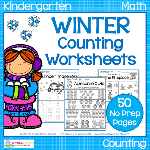 Kindergarten Counting Worksheets Four Seasons | A Wellspring